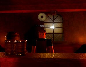 The Innkeeper in the adventurers inn