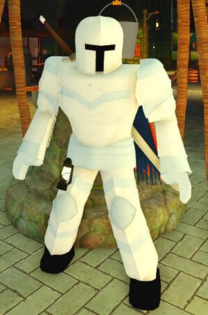 Player wearing iron armor