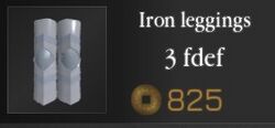 Iron leggings shop photo