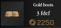 Gold boots shop photo