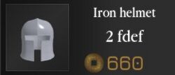Iron helmet shop photo
