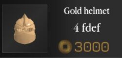Gold helmet shop photo
