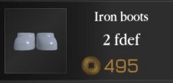 Iron boots shop photo