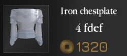 Iron chestplate shop photo